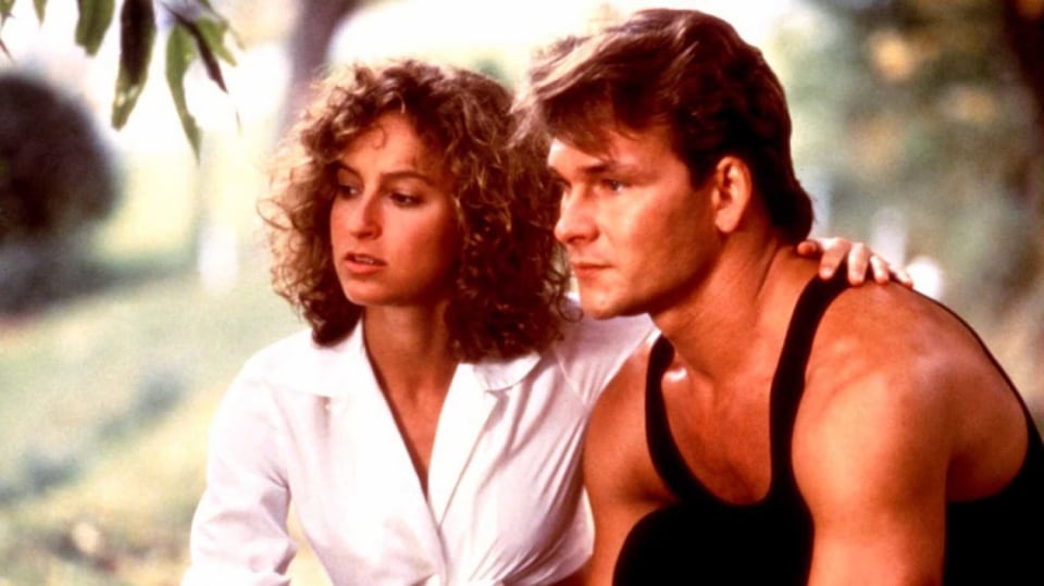 Jennifer Grey a Patrick Swayze ve filmu Hříšný tanec.